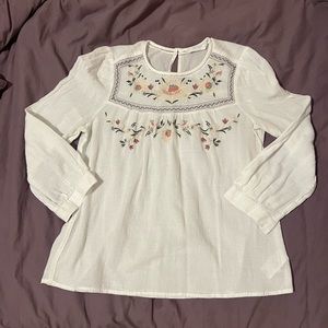 Lucky Brand embroidered blouse